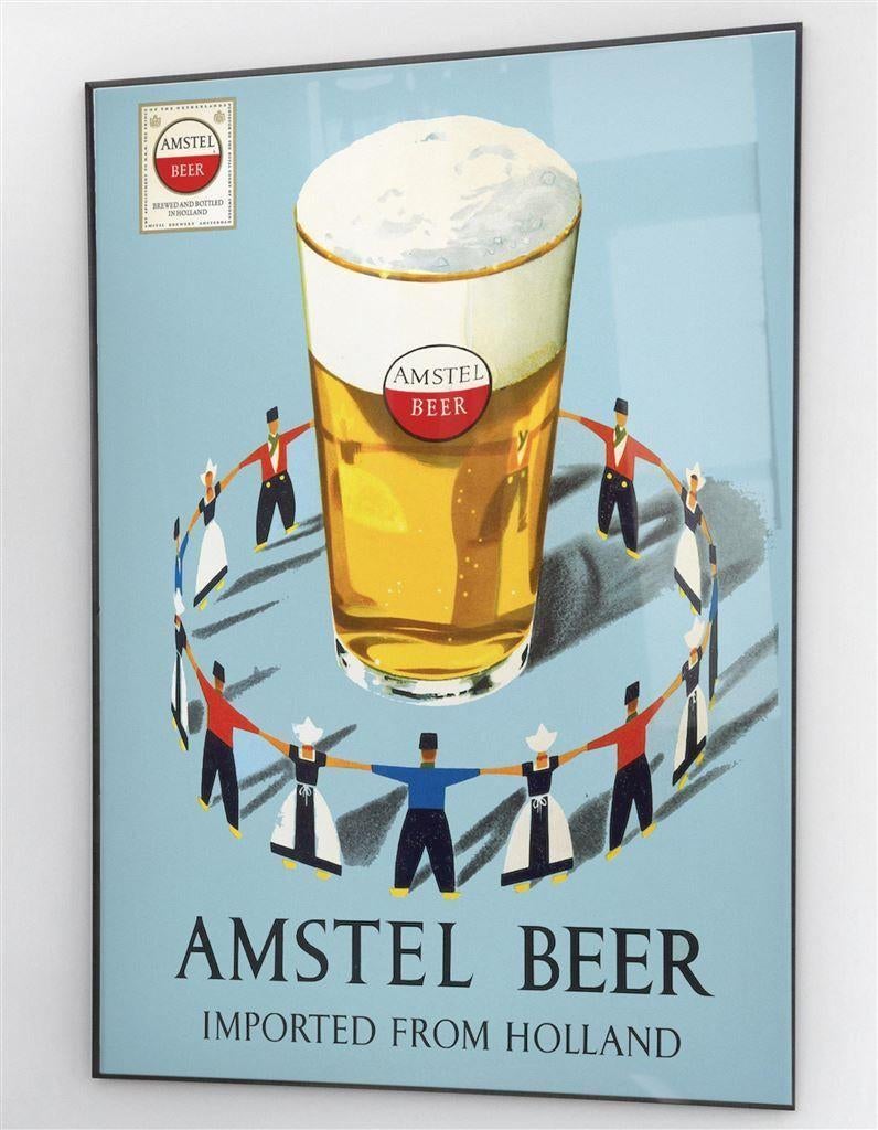 Amstel Bier USA Poster Reclame affiche, Verzenden, Nieuw, Reclamebord, Plaat of Schild, Amstel