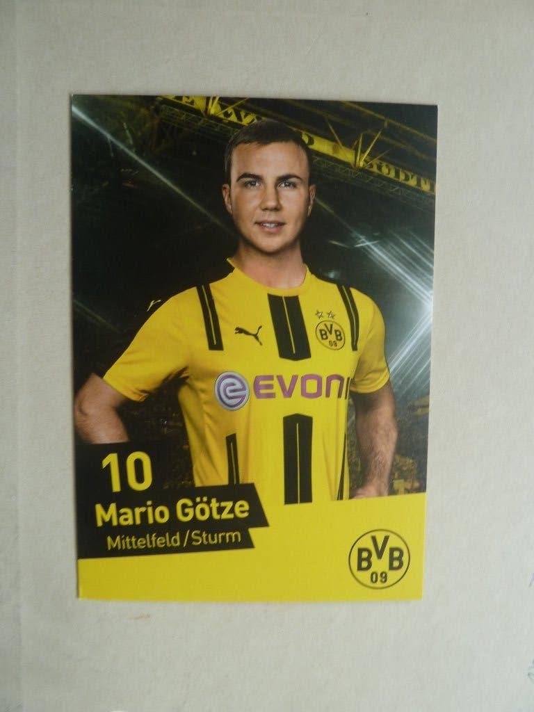 Spelerskaart. Mario.Gotze.  Borussia Dortmund. 2016/2017, Verzamelen, Ophalen of Verzenden, Zo goed als nieuw, Buitenlandse clubs