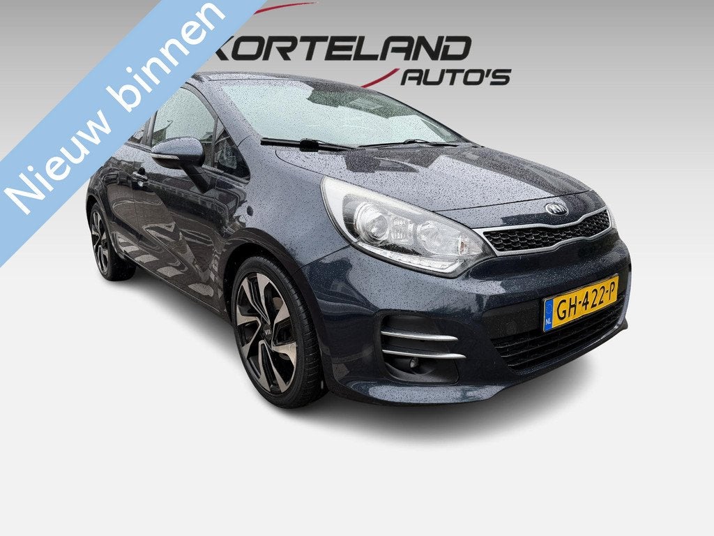 Kia Rio 1.2 CVVT ExecutiveLine NAVI CAMERA NIEUWE KOPPELING, 1027 kg, 4 cilinders, Met garantie (alle), Blauw