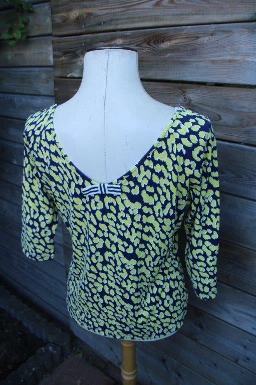 Tuniek donkerblauw/ geel Juffrouw Janssen mt Xl Vaste prijs, Geel, Maat 46/48 (XL) of groter, Ophalen of Verzenden, Zo goed als nieuw