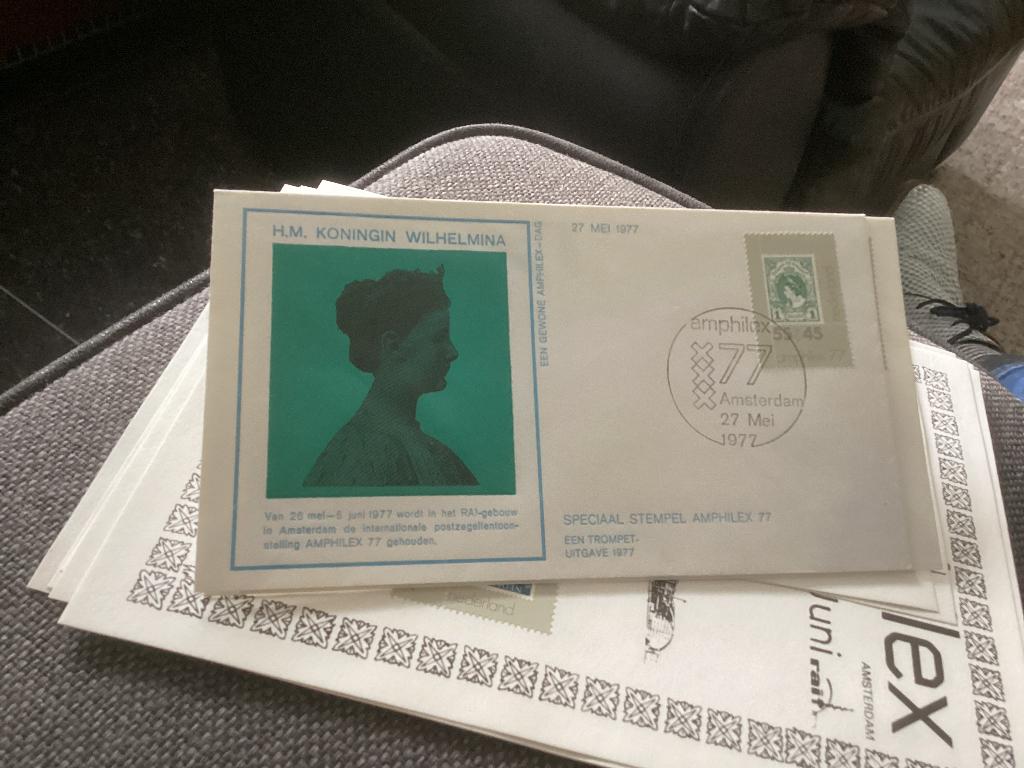 No2103 Trompet uitgave Amphilex 27 mei 1977 Nederland, Postzegels en Munten, Postzegels | Eerstedagenveloppen, Ophalen, Nederland