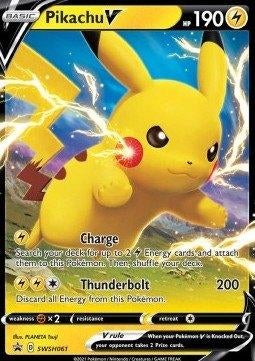 Pokemon - Pikachu V (SWSH 061) Promo.., Ophalen of Verzenden, Nieuw, Losse kaart, Foil