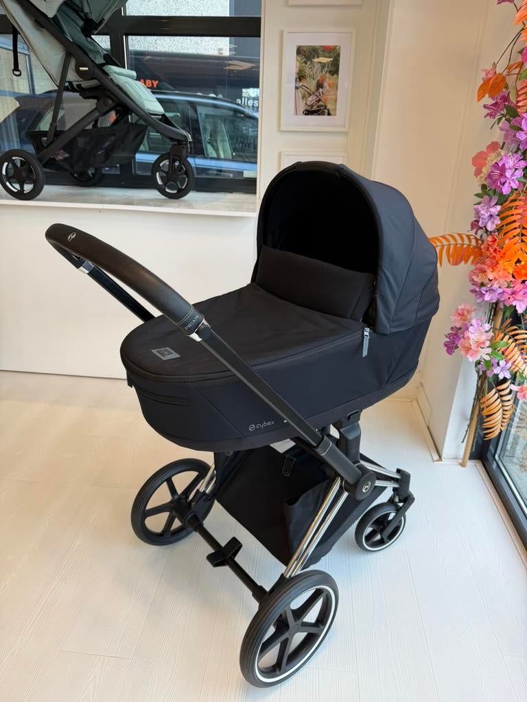 Showmodel Cybex Priam Kinderwagen Chrome Black - Sepia Black, Ophalen, Zo goed als nieuw, Overige merken