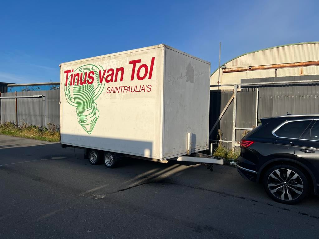 Grote gesloten aanhanger aanhangwagen xxl schamelwagen, Ophalen, Gebruikt