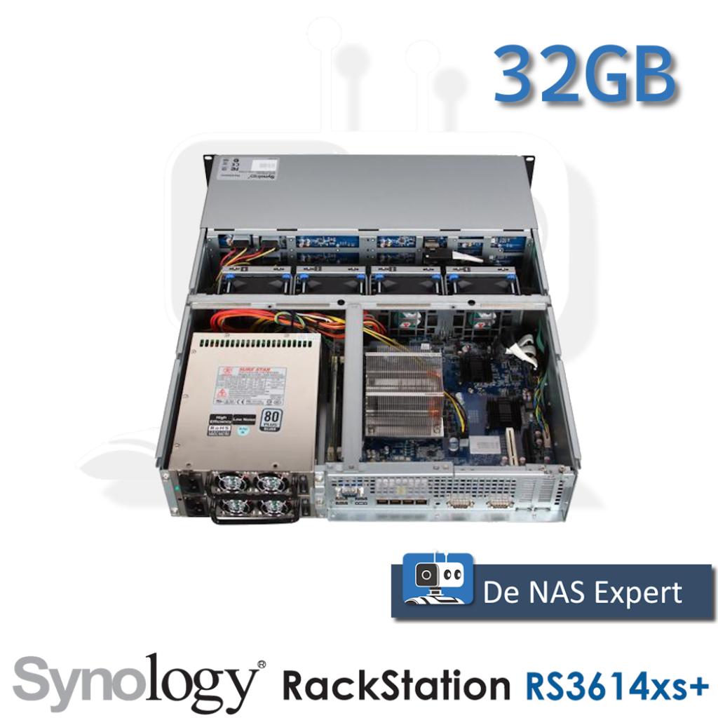 NAS Synology RS3614xs+ 32GB, uniek met DSM 7.3.2, Info@synology.com, Synology, Refurbished, Ophalen of Verzenden