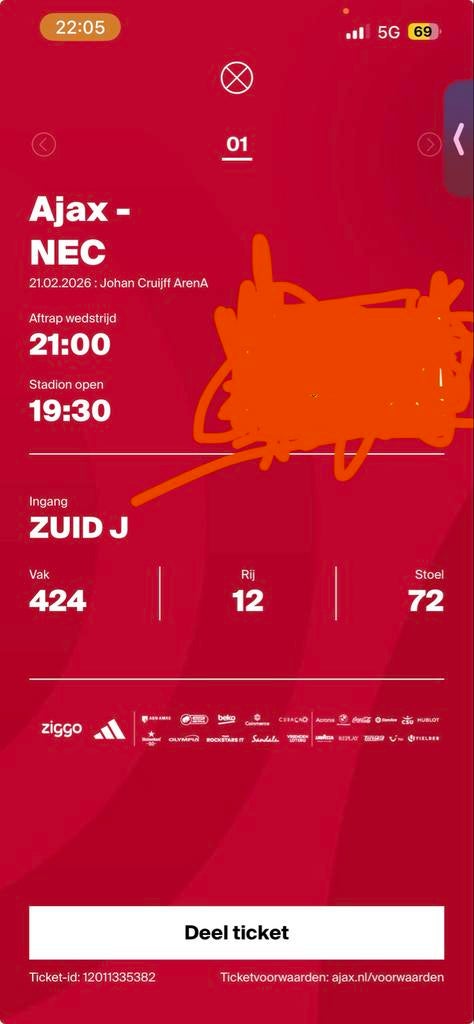 Ajax nec, Eén persoon, Februari