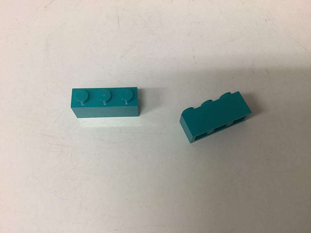 Lego steen 1x3 turquoise, Ophalen of Verzenden, Gebruikt, Losse stenen, Lego