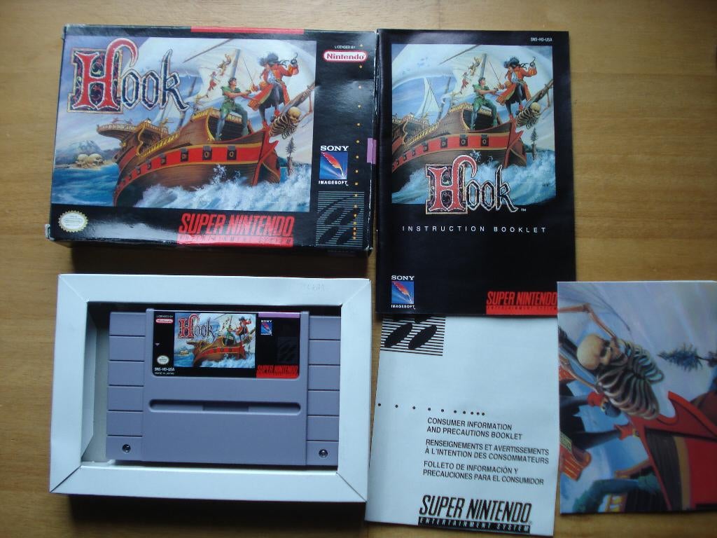 Hook snes usa, Spelcomputers en Games, Games | Nintendo Super NES, Zo goed als nieuw, Avontuur en Actie, 1 speler, Vanaf 3 jaar