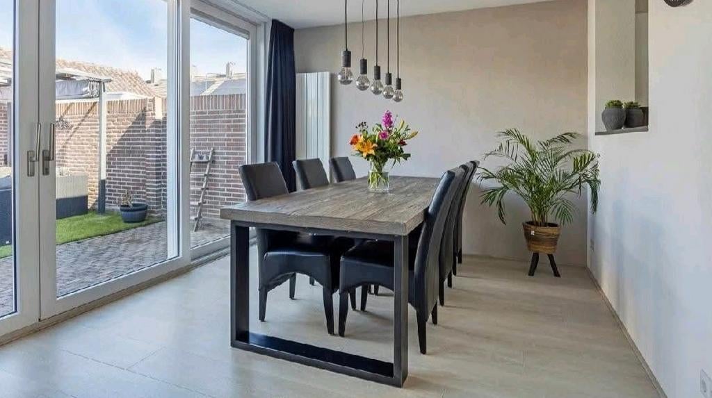 Pronto Alesio Salontafel & Eettafel - Hout/Metaal, Huis en Inrichting, Stoffering | Gordijnen en Lamellen, Gebruikt, Minder dan 100 cm