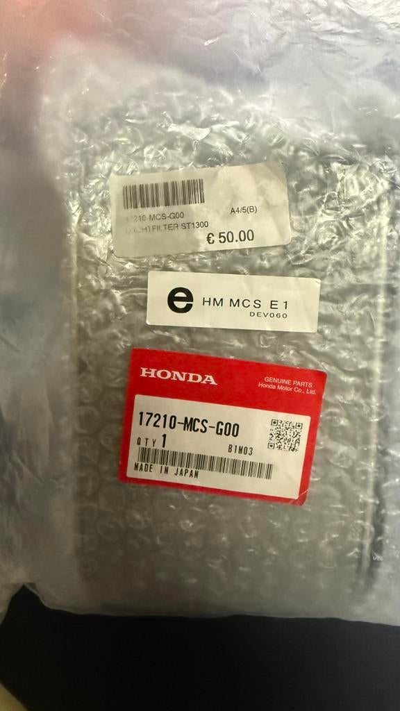 Honda ST1300 Pan European luchtfilter, Ophalen of Verzenden, Nieuw