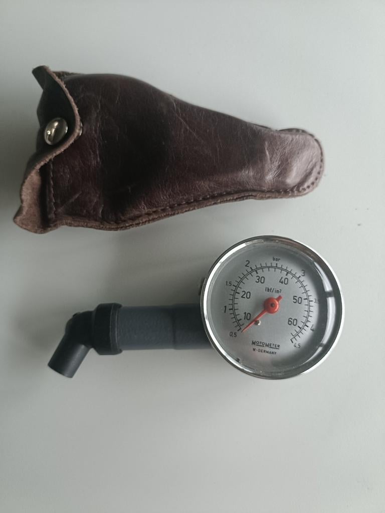 Vintage Motometer Bandenspanningsmeter Jaren 60-70, Ophalen of Verzenden, Gebruikt