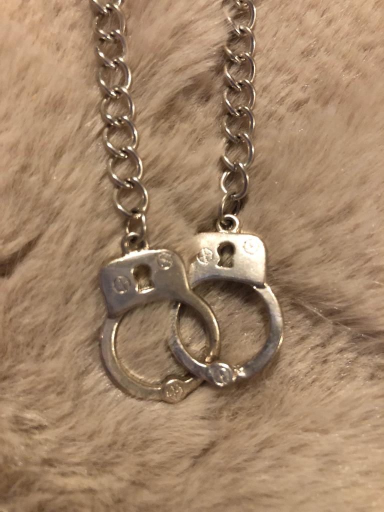 Ketting zilverkleur met handboeien nieuw, Verzenden, Nieuw, Zilver, Overige materialen