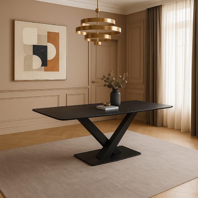WINTER SALE - Black Edition compleet woon- & eetkamerset, Ophalen, Nieuw, 50 tot 100 cm, Vijf personen of meer