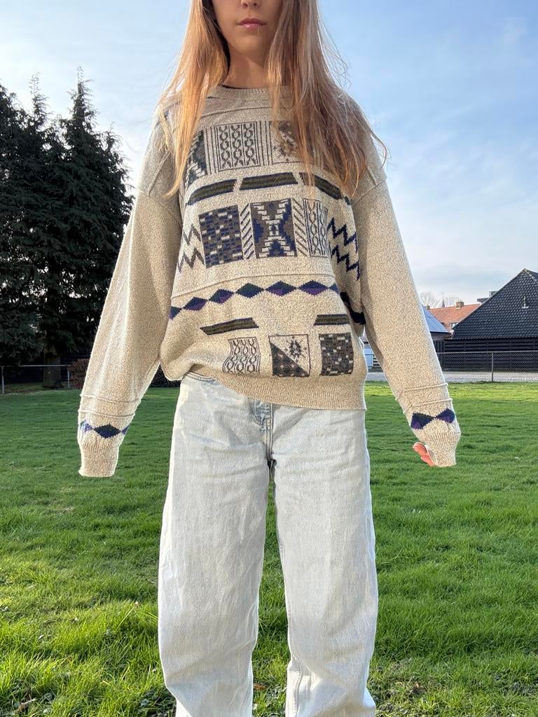 Vintage wollen trui - Made in Germany - M/L, Maat 38/40 (M), Ophalen of Verzenden, Gedragen