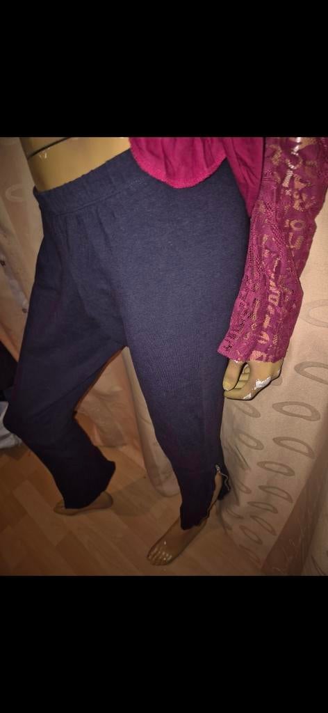 Cora Kemperman legging met rits - Maat M- ZGAN, Legging, Blauw, Maat 40/42 (M), Ophalen of Verzenden