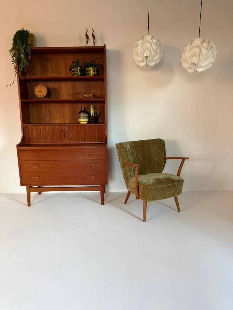 Set van 2x model 172 Le Klint, Poul Christiansen ‘70, Ophalen of Verzenden, Zo goed als nieuw, Kunststof, Vintage retro buisframe design rotan webbing papercord deens