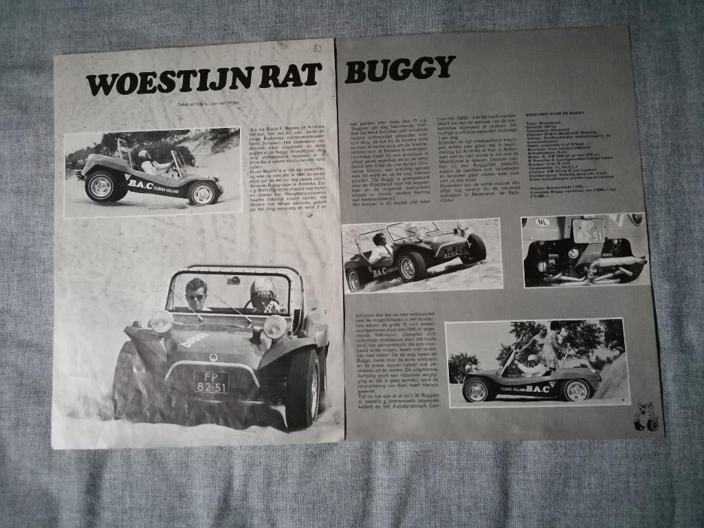 Reportage Woestijn Rat buggy oldtimer, Ophalen of Verzenden, Algemeen