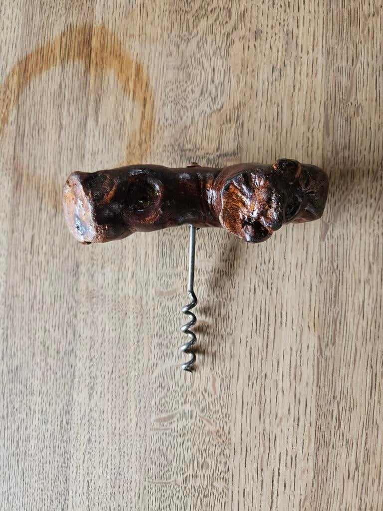 Vintage Kurkentrekker van Druivenhout, Huis en Inrichting, Keuken | Keukenbenodigdheden, Gebruikt, Ophalen of Verzenden