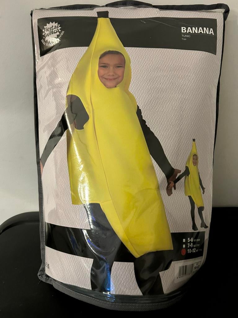 Banaan kind carnaval NIEUW in verpakking, Carnaval, Nieuw, Overige maten, Ophalen of Verzenden