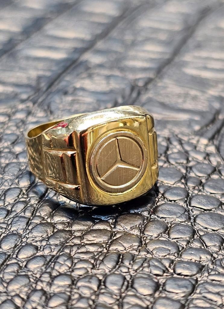 Mercedes heren ring 14karaat goud