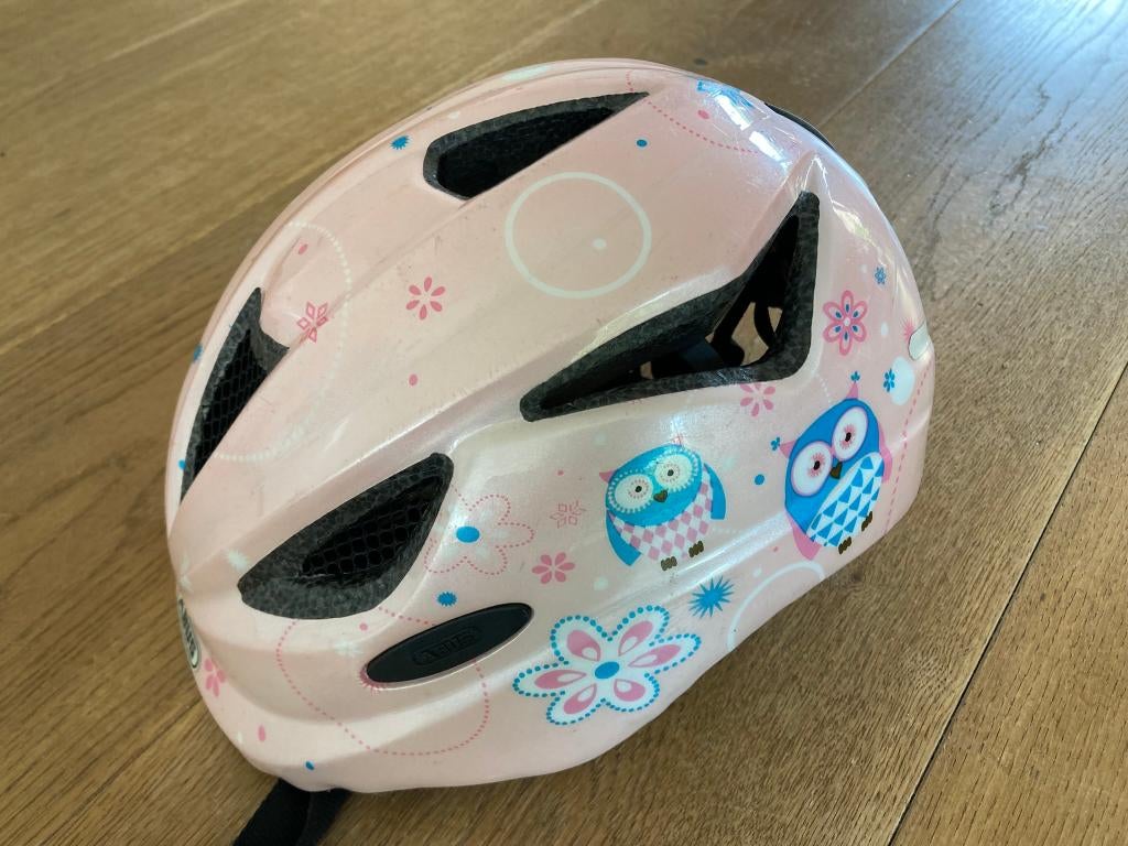 Fietshelm kind - Abus maat 52-57, Ophalen of Verzenden, Zo goed als nieuw, Overige maten, Meisje