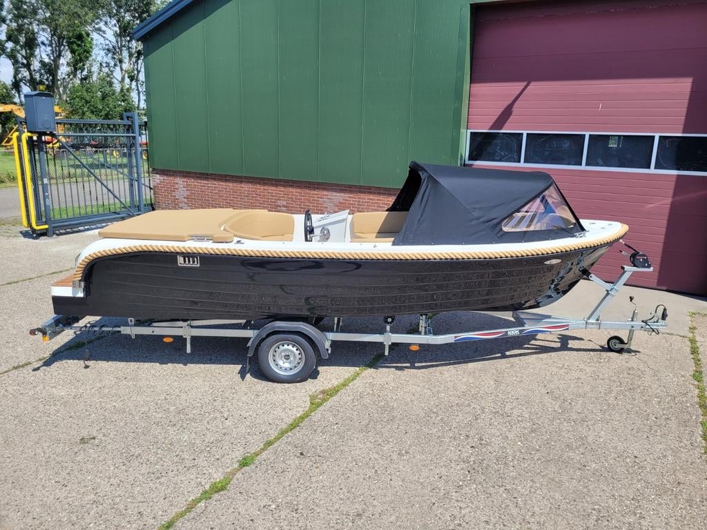 Nieuwe Elegance 590 met 15 pk Tohatsu vaarbewijsvrij 2026, Ophalen, Nieuw, Buitenboordmotor, Polyester