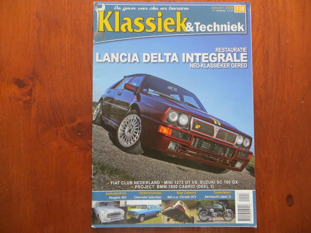Klassiek & Techniek 118 Lancia Delta Integrale, Peugeot 403, Ophalen of Verzenden, Nieuw, Peugeot
