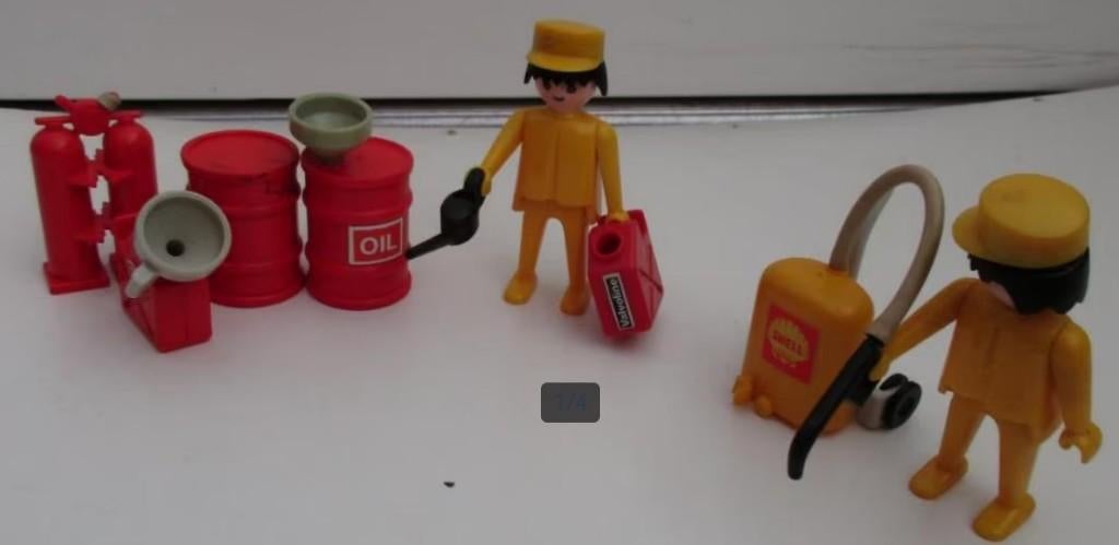 vintage playmobil ' SHELL Oliemannen ', Ophalen of Verzenden, Gebruikt