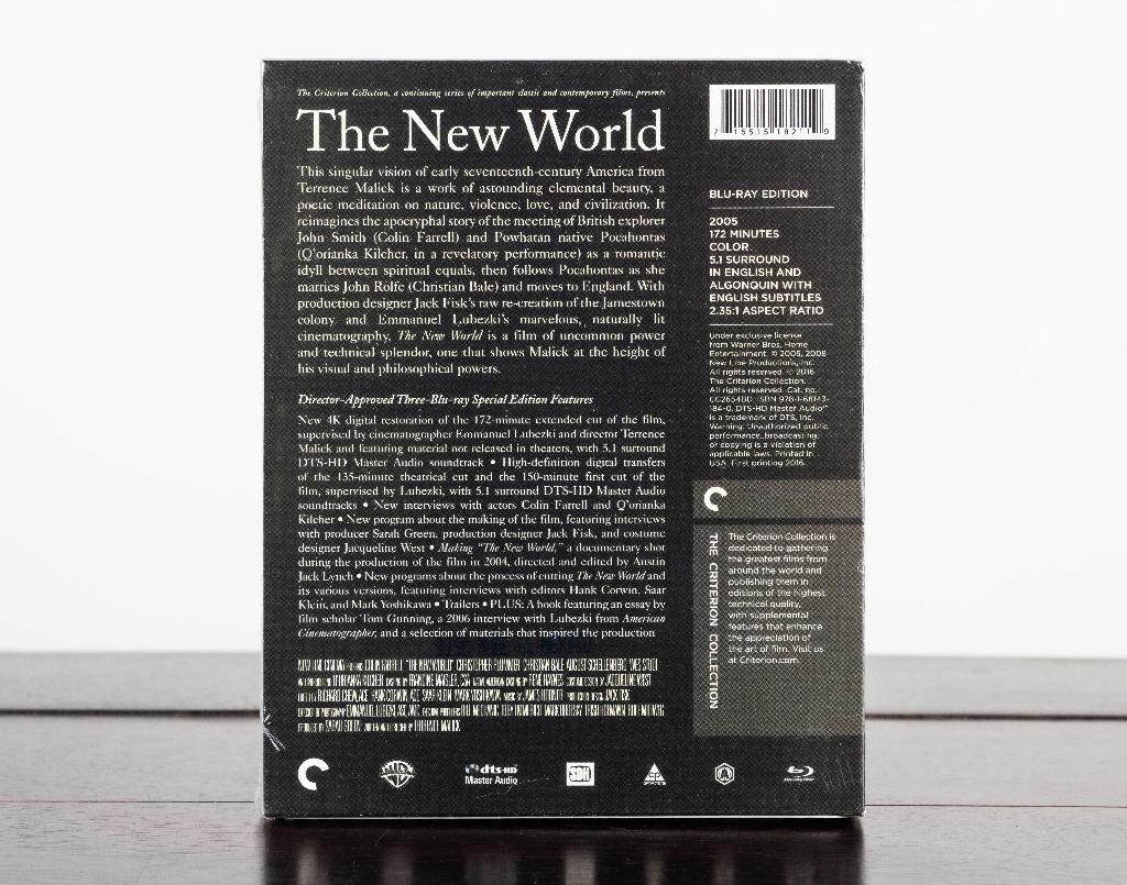 The New World Blu-Ray (US Import) Criterion, Avontuur, -, -, Ophalen of Verzenden