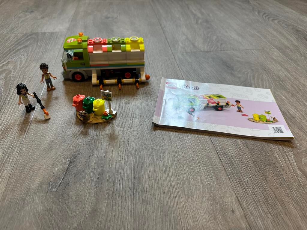 Lego friends recycle vuilniswagen 41712 compleet, Ophalen of Verzenden, Zo goed als nieuw, Complete set, Lego