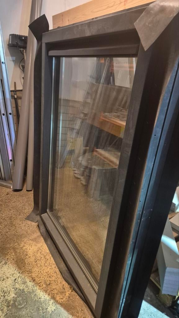 2 Raamkozijnen HR++ glas + ventilatierooster, Ophalen, Gevelraam of Ruit, 80 tot 120 cm, Nieuw