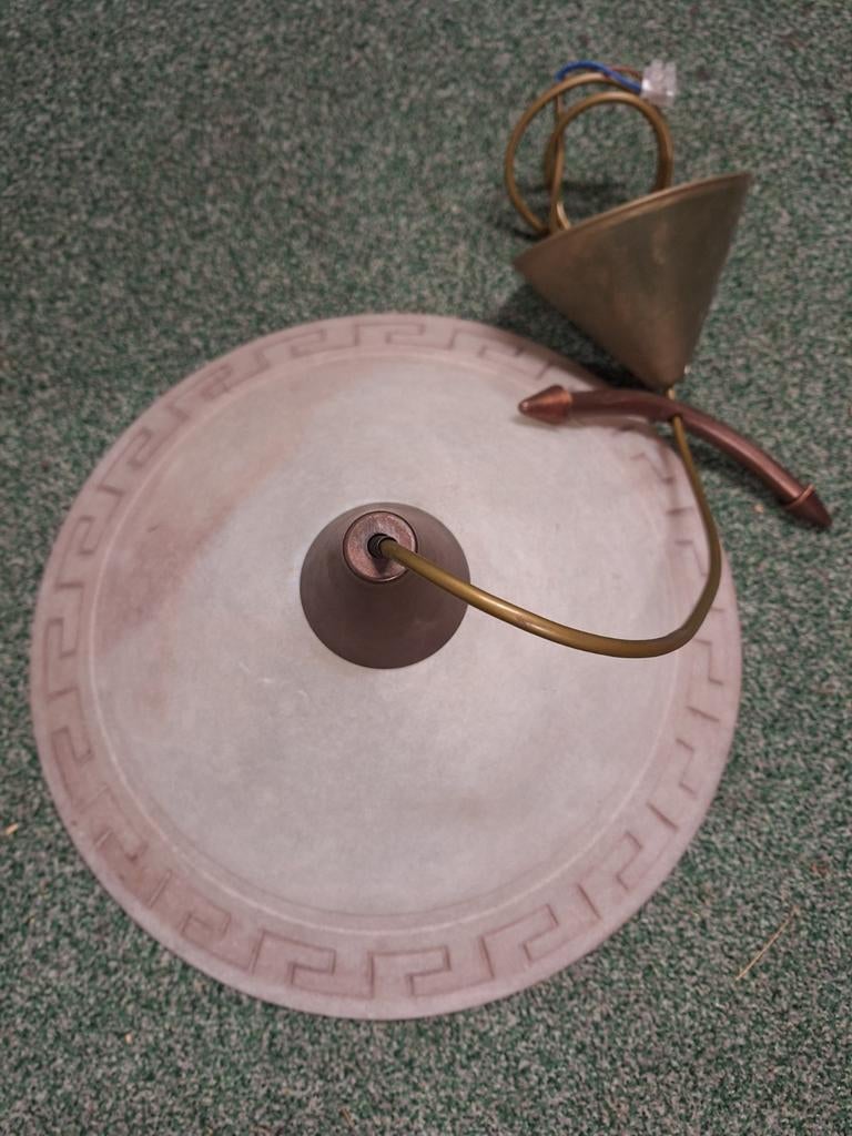 Griekse Stijl Hanglamp - Diameter 36,5 cm, Gebruikt, Grieks, Ophalen of Verzenden, Glas