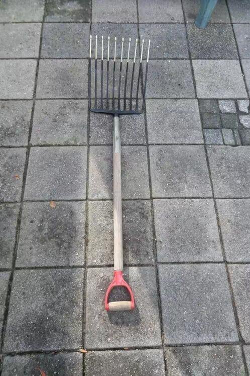 Aardappelvork - KRAMP - Puinvork - 10 tander - Lengte 135cm, Tuin en Terras, Hand-tuingereedschap, Ophalen, Zo goed als nieuw