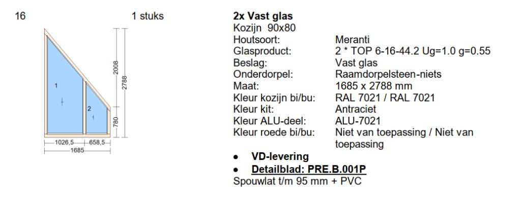 HEBO links  GEVELKOZIJN, HR++ veiligheidsglas,168x278,NIEUW!, Doe-het-zelf en Verbouw, Kozijnen en Schuifpuien, Ophalen, Raamkozijn