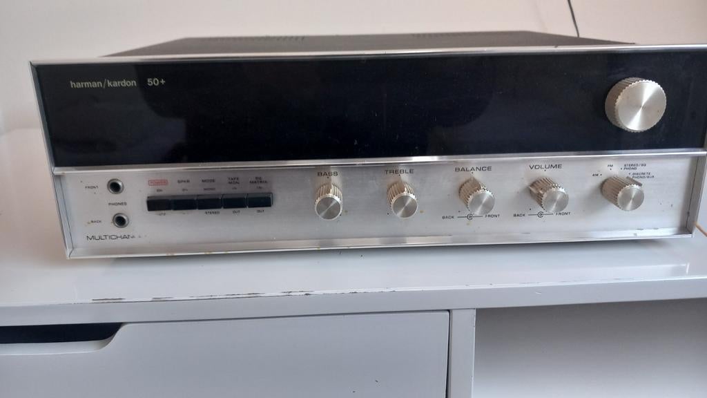 Harman Kardon 50+ Vintage Versterker, Overige merken, Gebruikt, Ophalen of Verzenden, 60 tot 120 watt