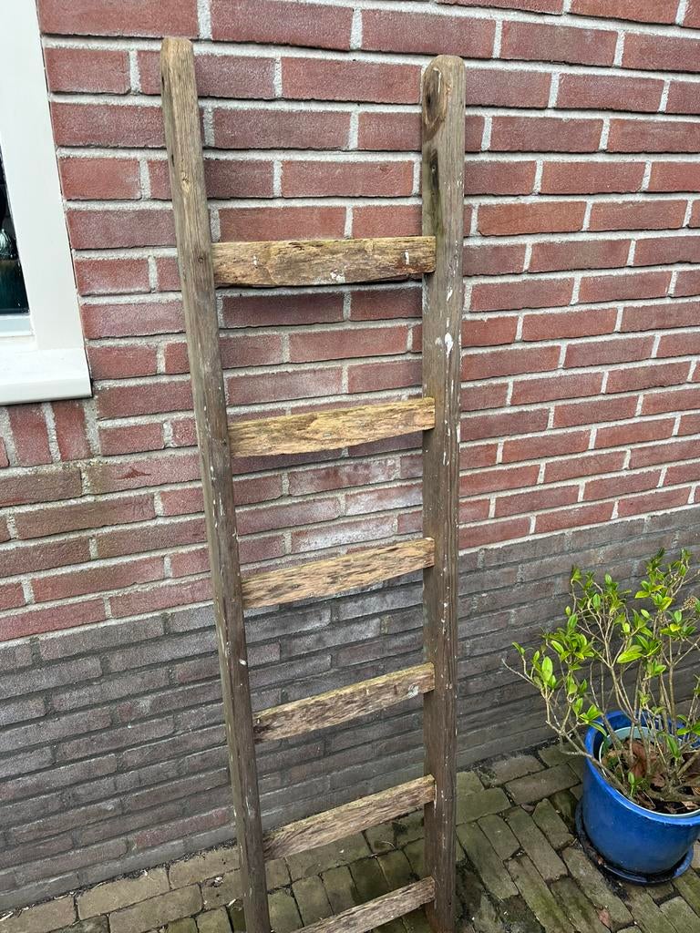 Vintage/retro schildersladder, Ophalen, Zo goed als nieuw, Ladder, Minder dan 2 meter