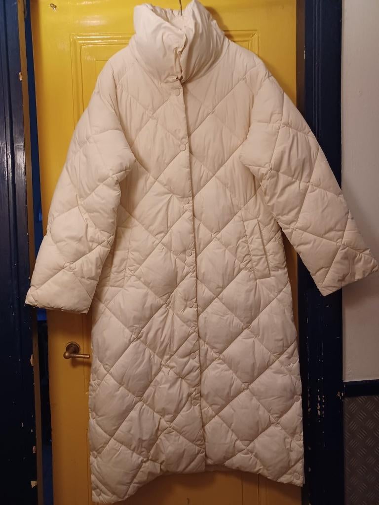 Prachtige lange longline Dante6 puffer damesjas        25vp, Ophalen of Verzenden, Zo goed als nieuw, Wit