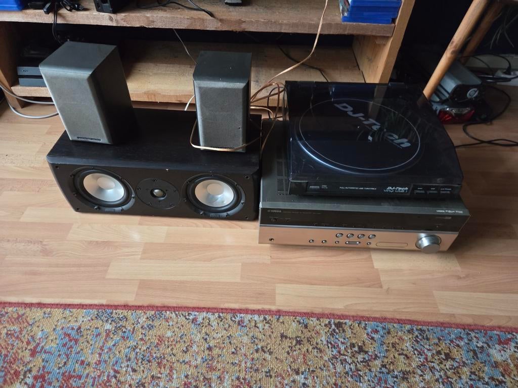 DJ-Tech platenspeler set met Yamaha versterker en speakers, Audio, Tv en Foto, Stereo-sets, Ophalen, Speakers, Overige merken