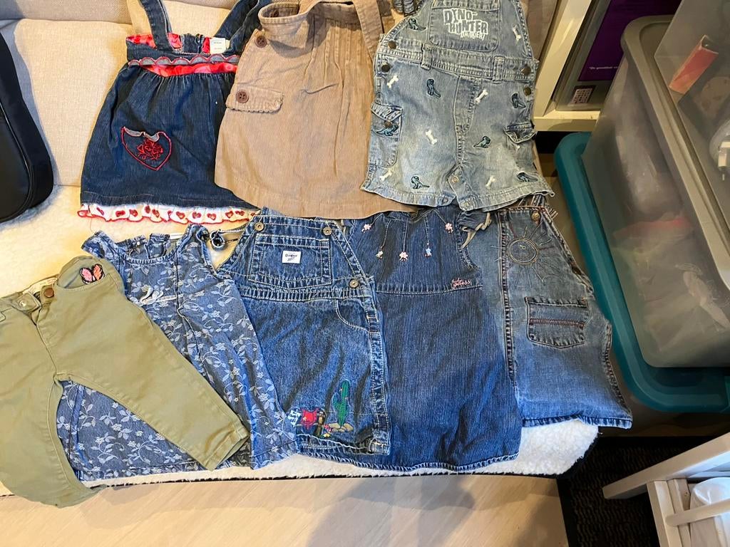 Spijkerjurkjes maat 86 8 stuks meisje merkkleding, Ophalen, Gebruikt, Meisje, Broekje