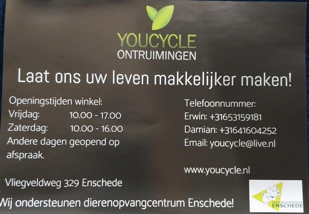 Youcycle Ontruimen. En andere diensten. Gratis offerte, Diensten en Vakmensen, Klussers en Klusbedrijven