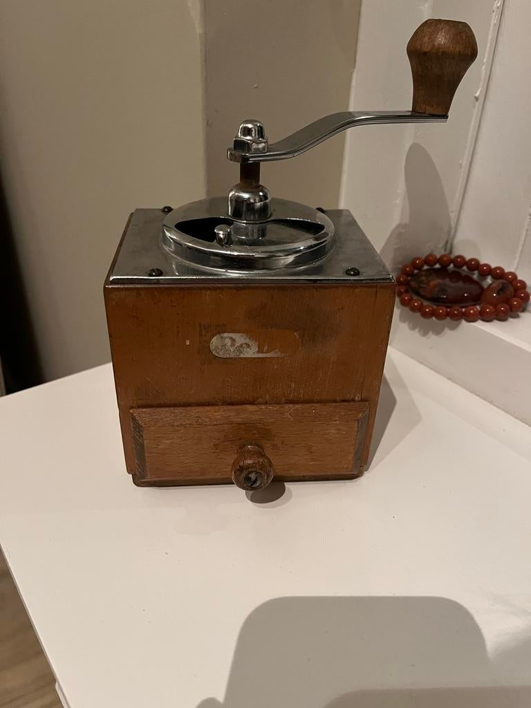Vintage Houten Koffiemolen, Antiek en Kunst, Antiek | Keukenbenodigdheden, Ophalen of Verzenden