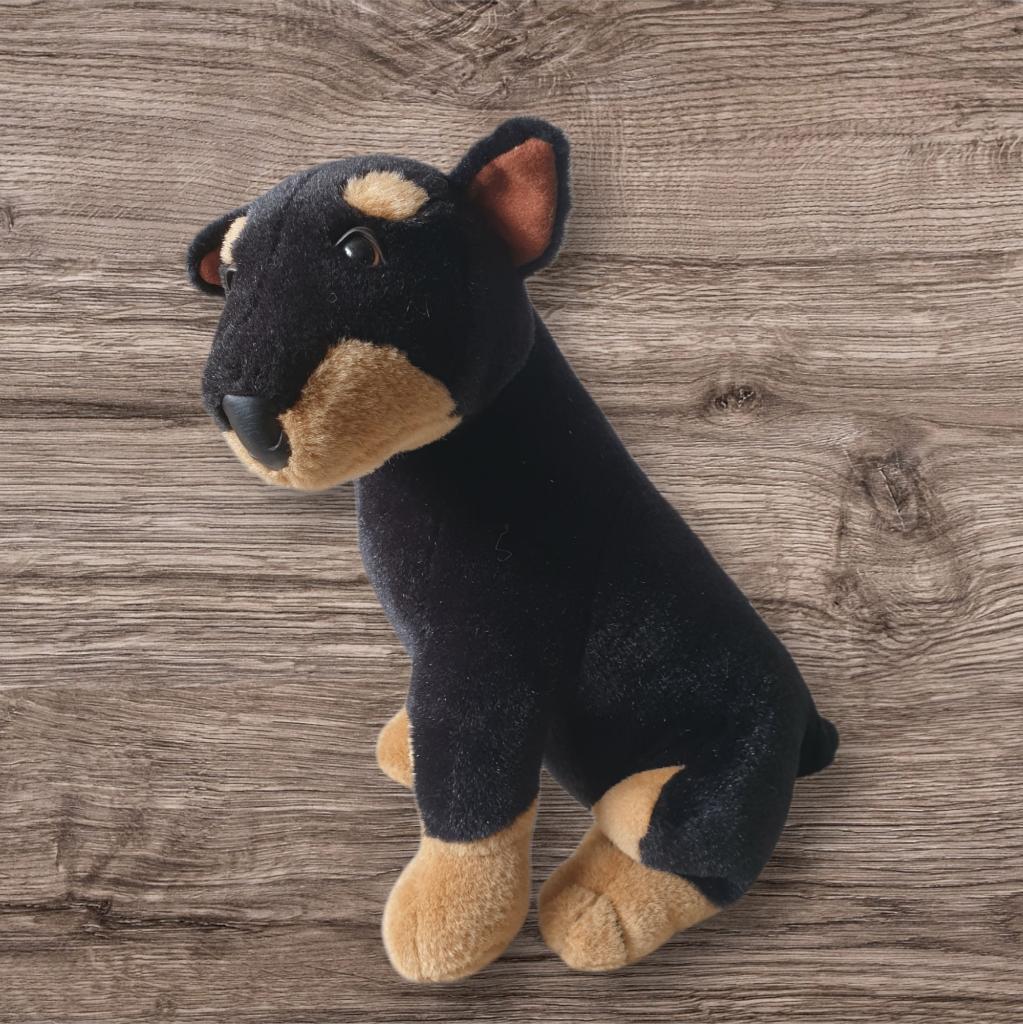 Dobermann knuffel hond hoogte ca 34 cm 2302, -, -, Overige typen, Ophalen of Verzenden