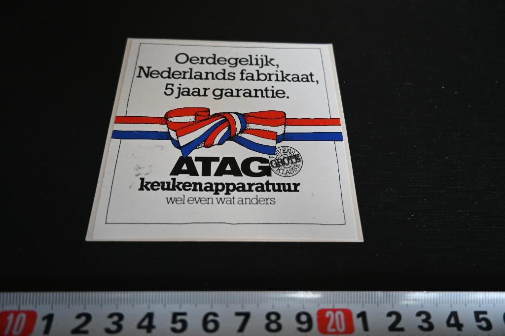 sticker ATAG Keukenapparatuur  Nederlands fabrikaat *, Ophalen, Zo goed als nieuw
