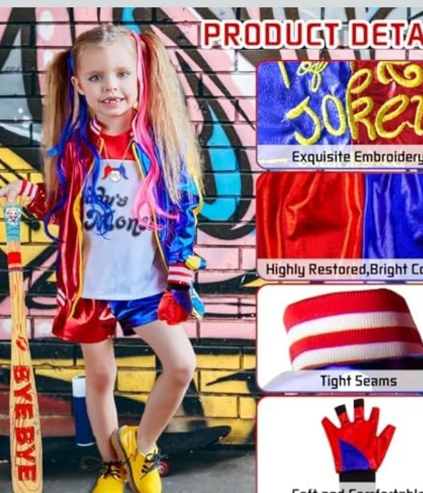 Harley Quinn Pakje Maat 134-140, Ophalen of Verzenden, Zo goed als nieuw, 134 t/m 140, Meisje