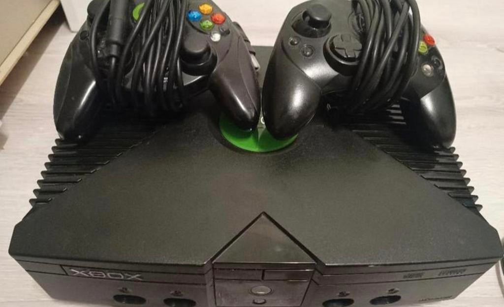 Originele Xbox Classic met 2 controllers, Spelcomputers en Games, Ophalen of Verzenden, Gebruikt, Met 2 controllers, Met games
