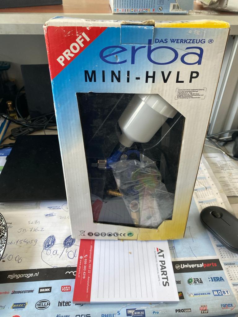 Erba Mini-HVLP Verfspuitpistool - Nieuw in doos, Ophalen, Gevelraam of Ruit, Minder dan 80 cm, Minder dan 80 cm