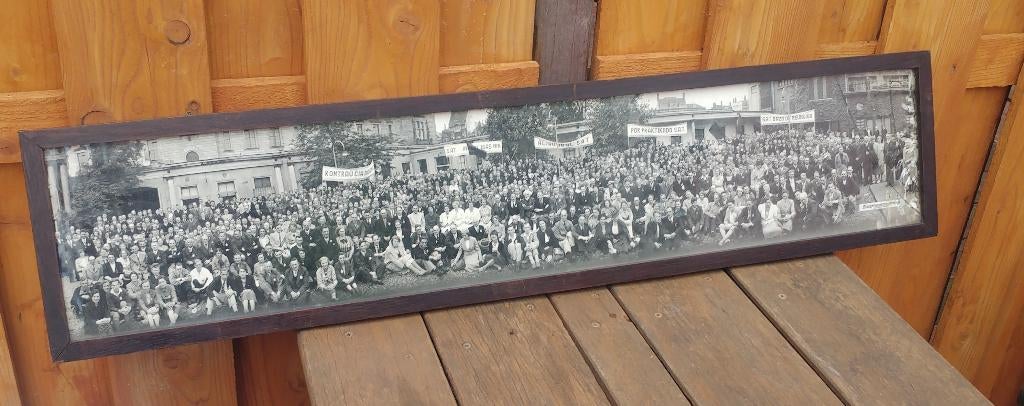 Panoramafoto: Esperanto S.A.T. Wereldcongres Rotterdam 1937, Verzamelen, Gebruikt, Foto, Ophalen of Verzenden, Voor 1940