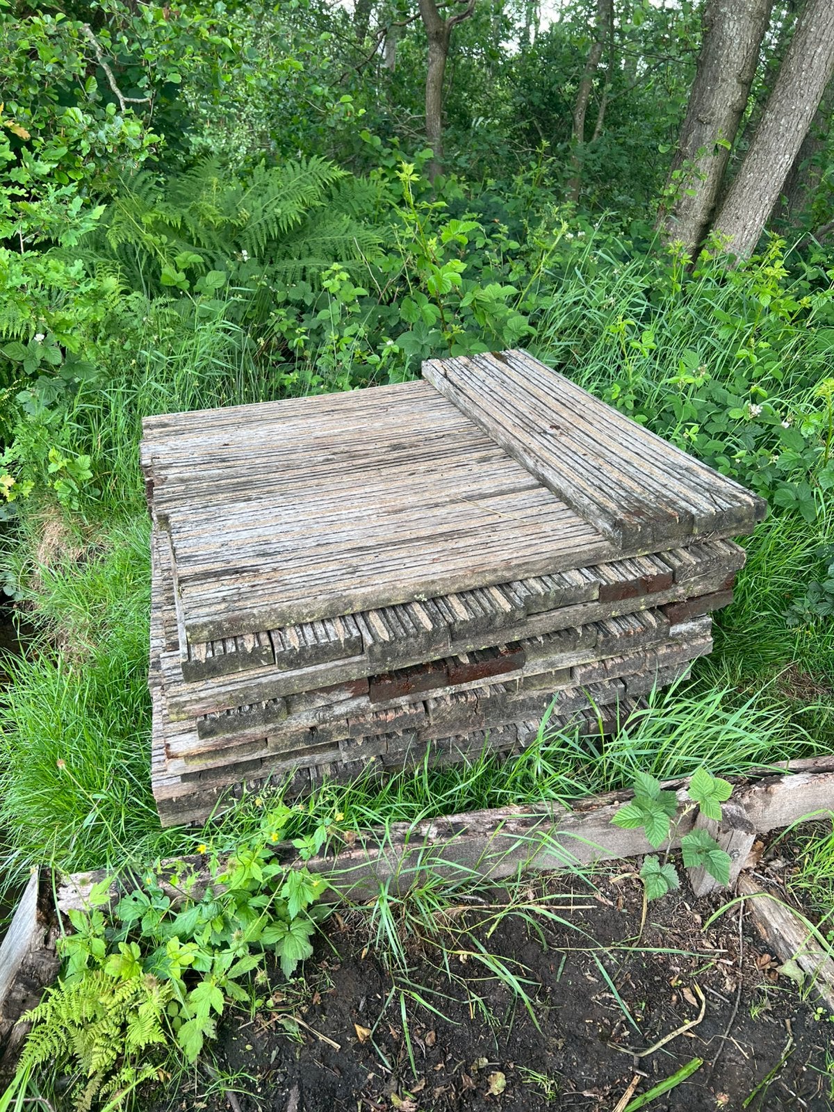 Vlonder planken  hardhout(azobe) € 0,50 per plank., Tuin en Terras, Terrasdelen en Vlonders, Ophalen, Gebruikt, Hout