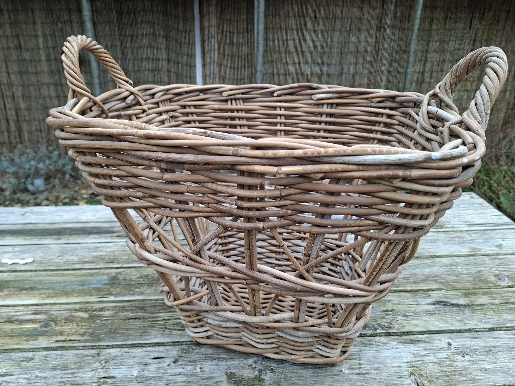 Decoratieve rieten mand 40x30x33 cm, Huis en Inrichting, Woonaccessoires | Schalen en Manden, Ophalen, Met handvatten, Mand, Nieuw