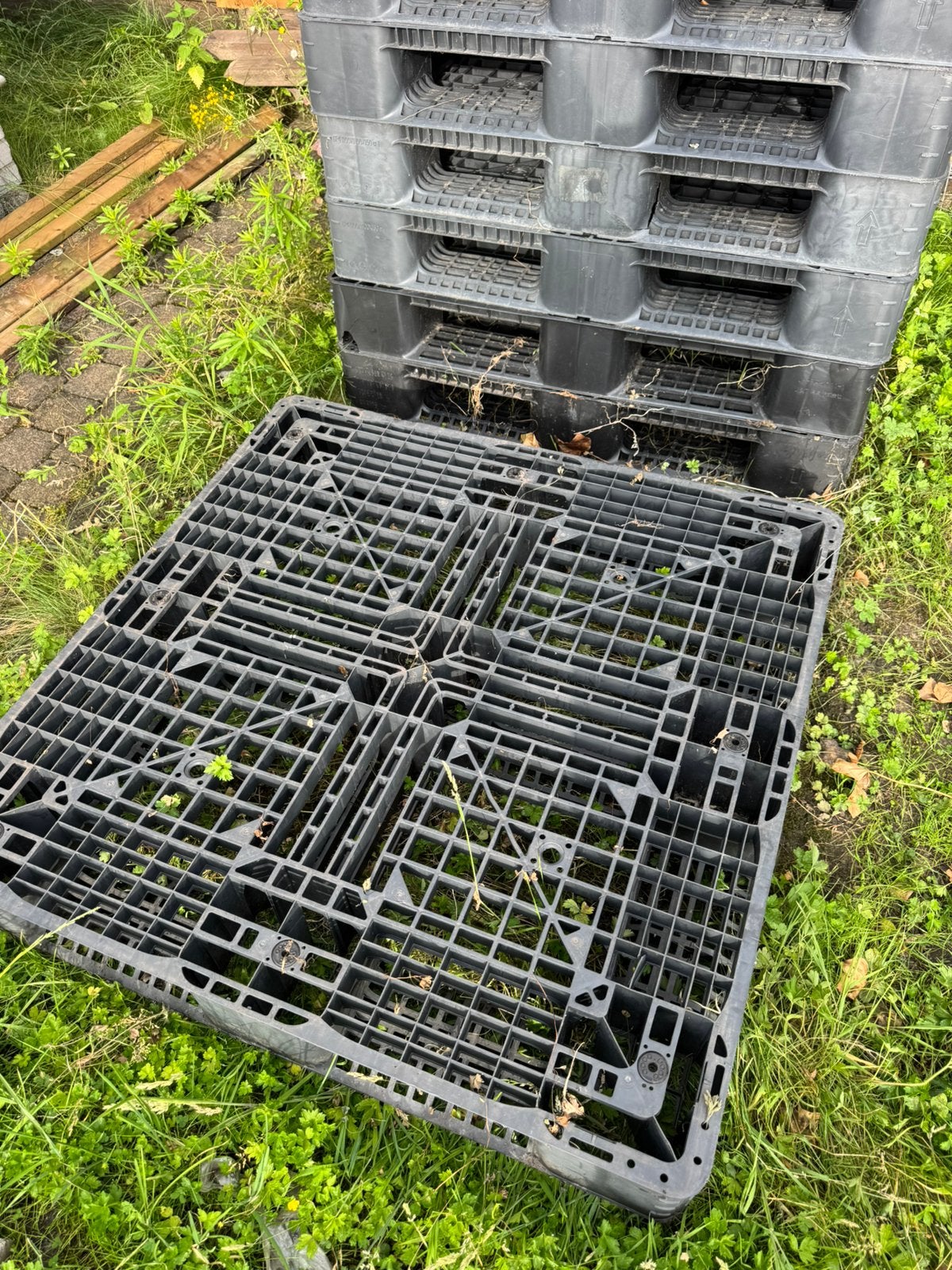 Plastic pallets kunstof blok pallet 110x110, 100 cm of meer, 60 cm of meer, Overige typen, Minder dan 35 cm